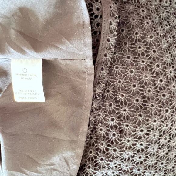 COPY - Theory Eyelet Short Sleeve Back Button Blouse - Picture 10 of 10